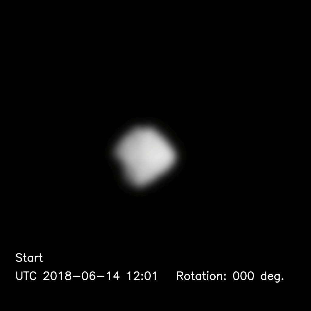 Images de l'astéroïde Ryugu prises le 14 juin 2018