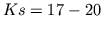 $Ks=17-20$